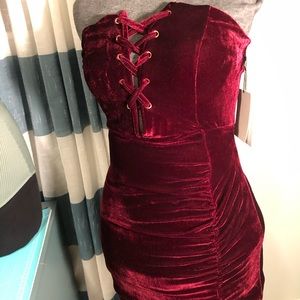 Velvet wine dress
